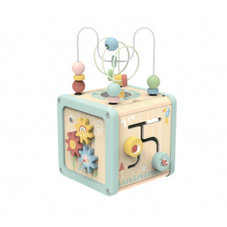 Motor activity play cube in pastel shades