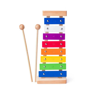 Xylophone with wooden mallets