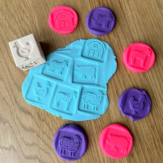 Fermas Stampiņa- Lauku sētas Tekstūras kubs plastalīnam