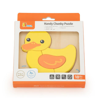 Pīlīte- lielo gabaliņu koka puzle ar pamatni, chunky puzzle