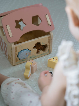 Barn sorter- wooden shape sorting farm