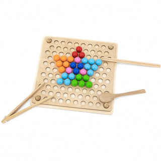 Large educational wooden bead mosaic set - Catch and Match