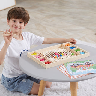 Large educational wooden bead mosaic set - Catch and Match