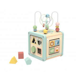 Motor activity play cube in pastel shades