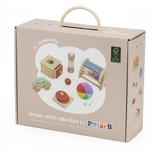 Attīstošo rotaļlietu komplekts mazuļiem 6-12 mēneši, 6in1, Grow With Me Box