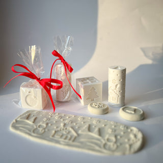 Stampiņa- Ziemassvētku tekstūras kubs plastilīnam