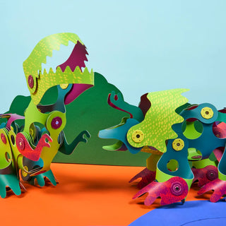 CLIXO Dino Adventure Pack 36 pcs Magnētisks konstruktors bērniem, attīstošā rotaļlieta