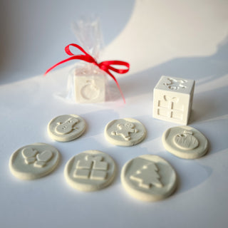 Stampiņa- Ziemassvētku tekstūras kubs plastilīnam