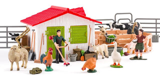 Lielais fermas komplekts ar dzīvnieku figūriņām un lauku sētas aksesuāriem