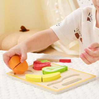 Wooden cutting fruit puzzle set