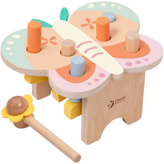 Butterfly - pastel wooden hammering game