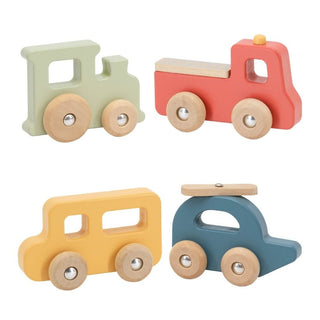 Montessori koka rotaļlieta bērniem koka auto 