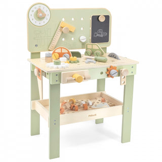 Koka meistara darbagalds bērniem ar instrumentiem un aksesuāriem