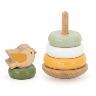 Bird- wooden stacking pyramid
