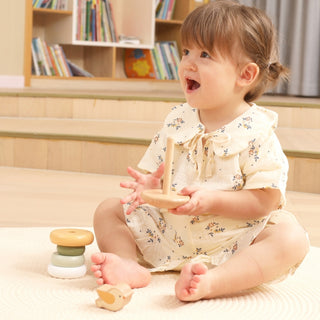 Bird- wooden stacking pyramid