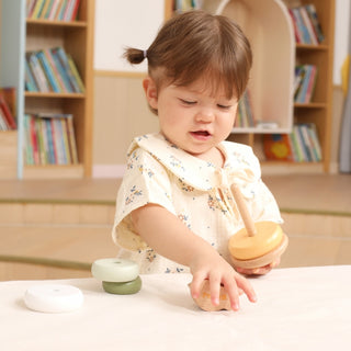Bird- wooden stacking pyramid