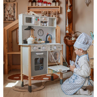 Koka rotaļu virtuve bērniem ar aksesuāriem