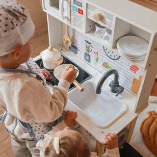 Koka rotaļu virtuve bērniem ar aksesuāriem