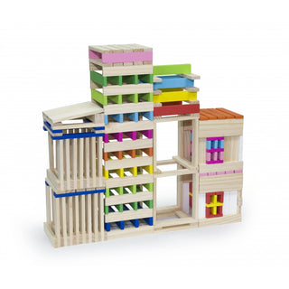 Koka stienīšu konstruktors- mazais arhitekts, 250 gab