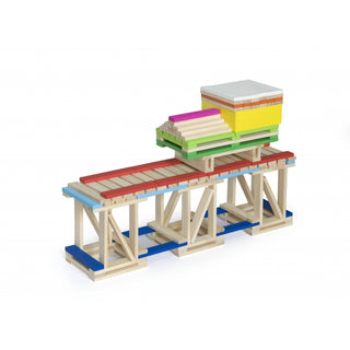 Koka stienīšu konstruktors- mazais arhitekts, 250 gab
