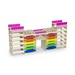 Koka stienīšu konstruktors- mazais arhitekts, 250 gab