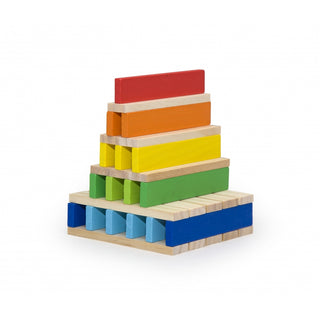 Koka stienīšu konstruktors- mazais arhitekts, 250 gab