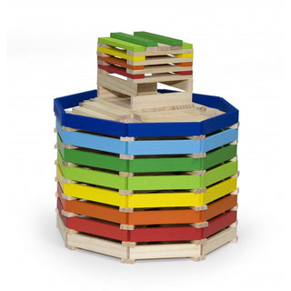 Koka stienīšu konstruktors- mazais arhitekts, 250 gab