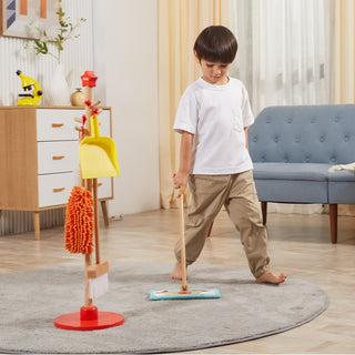 Bērnu uzkopšanas komplekts ar koka statīvu