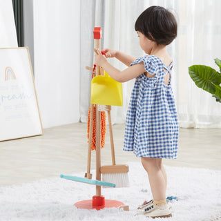 Bērnu uzkopšanas komplekts ar koka statīvu