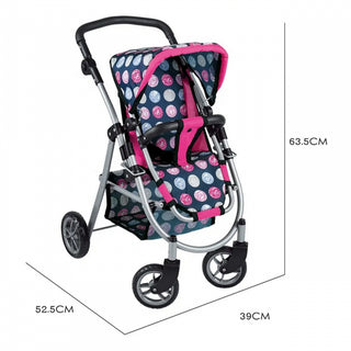 Leļļu rati ar maināmu pozīciju un regulējamu rokturi