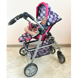 Leļļu rati ar maināmu pozīciju un regulējamu rokturi