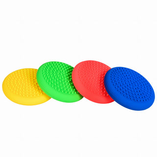 Colored sensory balance and massage discs for kids, 4 pcs., diameter 17 cm