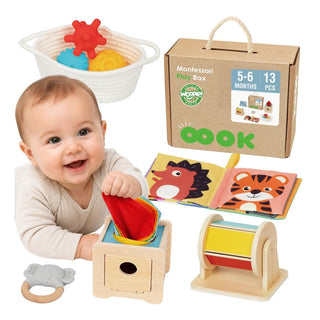 Montessori educational toy set for babies from 5 months, Montessori Box