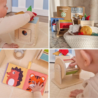 Montessori educational toy set for babies from 5 months, Montessori Box