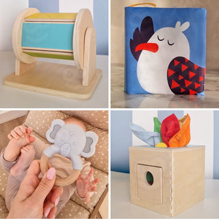 Montessori educational toy set for babies from 5 months, Montessori Box
