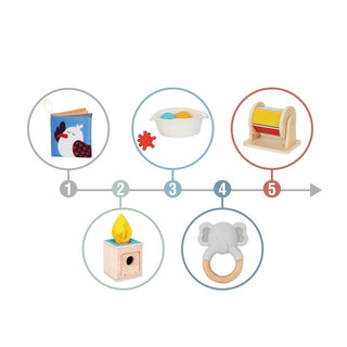Montessori educational toy set for babies from 5 months, Montessori Box