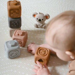 Silicone stacking blocks for babies