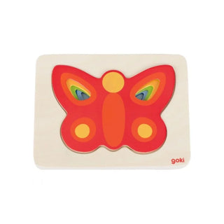 Colorful butterflies wooden layer puzzle, Goki