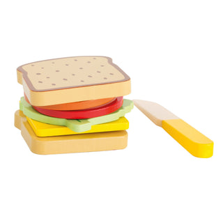 Cuttable wooden sendwich set