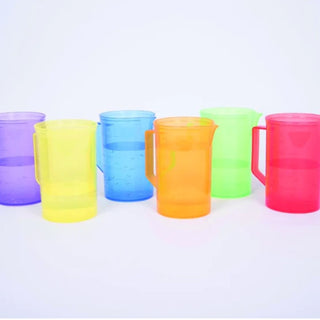 Translucent rainbow colour jugs for water and sensory play