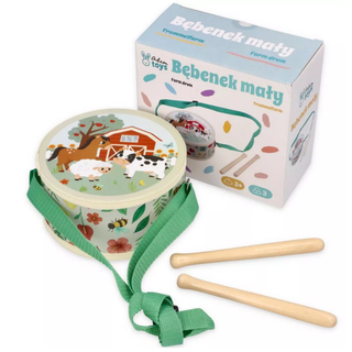 Bungas bērniem ar koka vālītem- Ferma, mūzikas instruments bērniem