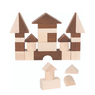 Natural wooden building blocks 30 pcs, Goki