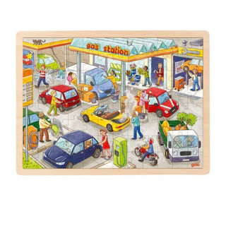 Gas station- wooden puzzle, 96 pcs