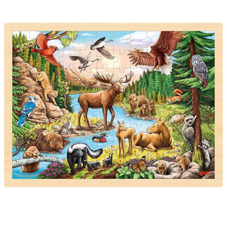 North American Wooden Wilderness Puzzle, 96 pcs