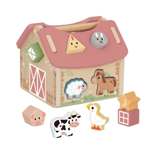 Barn sorter- wooden shape sorting farm