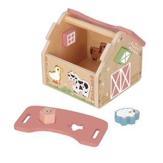 Barn sorter- wooden shape sorting farm