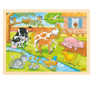 Farm life wooden puzzle 48 pcs, Goki