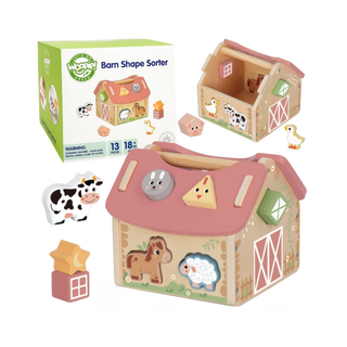 Barn sorter- wooden shape sorting farm