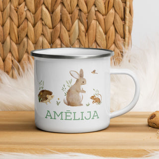 Personalised cup for children - forest animals