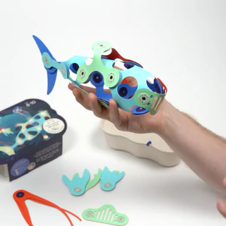 CLIXO Ocean Creatures Pack 24 pcs Okeāna Magnētisks konstruktors bērniem ar tumsā spīdošiem elementiem, attīstošā rotaļlieta